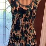 Vera Wang Simple lightweight scoop neck aqua,tan,blue & black color dress size M Photo 0