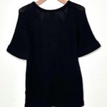 Burberry Cashmere Short Sleeve Knit V Neck Sweater Black Size L Photo 1