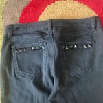 Michael Kors Black Studded Pocket Design Distressed Skinny Jeans Size 6 Petite Photo 2