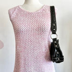 Talbots ‎ Pink Crochet Top, Cottagecore Coastal Boho Romantic Medium Vacation Photo 0