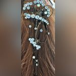 Small Blue crystal hair comb hair clip Black Photo 3