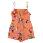 Privacy Please  Sophia Romper In Orange Cassie Floral Small Photo 1
