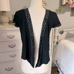 Diva Black Cotton Wrap Tie Knot Cardigan Short Sleeve Womens fits S M L size L Photo 6