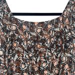 Free People  Uptown Boho Floral Tie Front Bell Sleeve Peasant Blouse Top Sz Small Photo 8