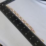 Gold Filled XO Light Pink Crystal Heart Bracelet Photo 6