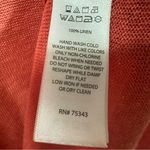 Rachel Zoe Linen Coral Open Front Knit Long Sleeve Cardigan Sweater Womens M Photo 6
