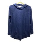 LuLaRoe Amber lightweight hoodie. Navy/black marl. Size Medium Photo 1