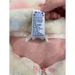 Ms. Lee Women’s L Cardigan Faux Fur Collar Pink Plaid Snowflake Beaded Knit Size L Photo 6