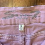 Seven7  jeans size 12 silver pink tummy control high rise skinny zip button Photo 2