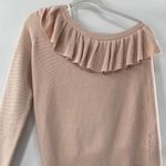 Rebecca Minkoff  Stacey Ruffle Popover Knit One-shoulder Sweater Pale Pink Md Photo 9