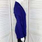 Mossimo Ribbed Knit Shawl Collar Cocoon Cardigan Sweater Purple XS Blue Photo 3