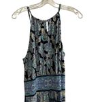 LONDON TIMES Paisley Maxi Dress Women's Size 14 Halter Neck Sleeveless Boho Black Photo 7