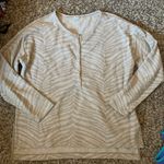 Aerie Tan Zebra Waffle Knit lounge Thermal Top Medium Photo 1