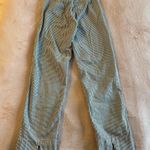 Brandy Melville gray and blue pinstripe crop pants stretch waist casual XS Photo 2