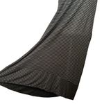 Eileen Fisher 100% Linen Midi Dress XL Black Gray Stripe Sleeveless Hi Low Hem Photo 4