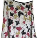 Vintage Y2K Butterfly Skirt A Line White Pink Black Size 8 Photo 2