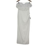 Lulus Immensely Charming White Mesh Pearl Bustier Maxi Dress Size L Size L Photo 1