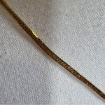 Vintage Gold Tone Herringbone Chain Necklace Womens Photo 5