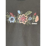 Hollister Long Sleeve T Shirt Womens Size XS Gray Embroidered Floral Crew Neck Photo 5
