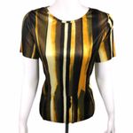 Cuddl Duds  Women's Pullover Pleated Jersey Crew-Neck Top Olive Multi Size Small Photo 2