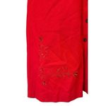 Harvé Benard Vintage Harve Benard Red Wool Blend Button Down Embroidered Sheath Dress size 10 Photo 1