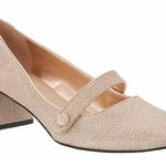 Isaac Mizrahi Live Rose Gold Glitter Mary Jane Block Heel Shoes Size 9.5 NEW Photo 0