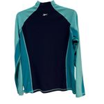 Reebok  Rash Guard XL Long Sleeve Blue Stretch Swim Shirt Water Surf‎ Top Photo 5