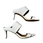 Calvin Klein Women's Cecily Embossed Leather Dress Sandals White Mules NEW Sz 11 Photo 8