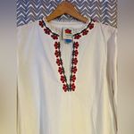 Farm Rio NWOT / Anthropologie | Embroidered Peasant Boho Puff Sleeve Blouse, L Photo 4
