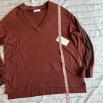 Bailey 44 Womens V-neck Sweatshirt Large Made In USA NEW NWT Boho Beaded Arms Photo 9