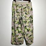 J.Jill Love Linen Orchid Spring Pants 100% Linen Floral Elastic Crop S 32x24 Tan Photo 6