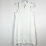 J.Crew  Denim Seamed Shift Dress in White Size 0 Photo 10