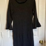 Calvin Klein  Gray lightweight sweater Dress with Bell Sleeves Photo 0