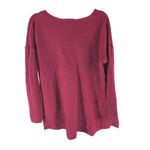 Old Navy Womens Sweater Relaxed Textured V Neck Cotton Red L Photo 1