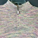 Lands' End Drifter cotton 1/4 zip sweater pink XL women Photo 3