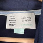 Anthropologie  Saturday Sunday Women's Navy Blue Mixed Media Cowl Dress Size XS Photo 5