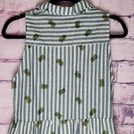 Entro  NAVY WHITE STRIPED PINEAPPLE PRINTED COTTON SHIRT DRESS S Photo 5