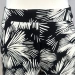 Ann Taylor  black and white burst print flat front shorts with pockets size 12 Photo 1