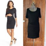 Tart  Maternity Presley Black Ruched Side Dress - Size Medium Photo 1