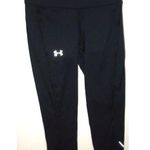 Under Armour Womens XS  Heat Gear Zip Pocket Leggings New Yoga Run NWT Black Refl Photo 0