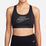 Nike  Pro DRI-FIT Sports Bra Medium Support Racerback‎ Black White Size M Photo 0