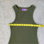 Edikted  Margot Tiered Ruffle Mini Dress Olive‎ Green XS Photo 6