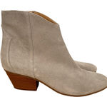 Nine West  Tristan boots women's 8.5 ankle western tan suede leather block heel Photo 0