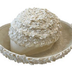 Vintage Union Made Ivory Ribbon Hat Church Wedding Party Occasion Photo 0