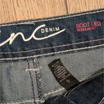 INC Jeans Womens 4 Boot Leg Bootcut Rhinestones Bling Pockets Regular Fit Blue Photo 3
