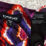 Bebe  colorful Aztec bodycon scoop neck pullover cap sleeve mini dress small Photo 5