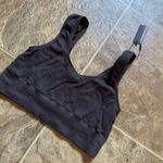 SKIMS  Stretch Rib Scoop Neck Bralette Soot Size S/M Photo 4