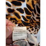 Belldini Size S Womens Brown Animal Print Long Sleeve V Photo 3