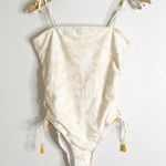 Pink Lily  One Piece Swimsuit Palm Tree Tassel Size Medium Photo 1