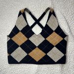 SheIn Argyle Knit Crop Top Photo 0